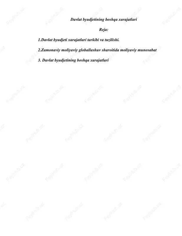 davlat byudjetining boshqa xarajatlari — DOC