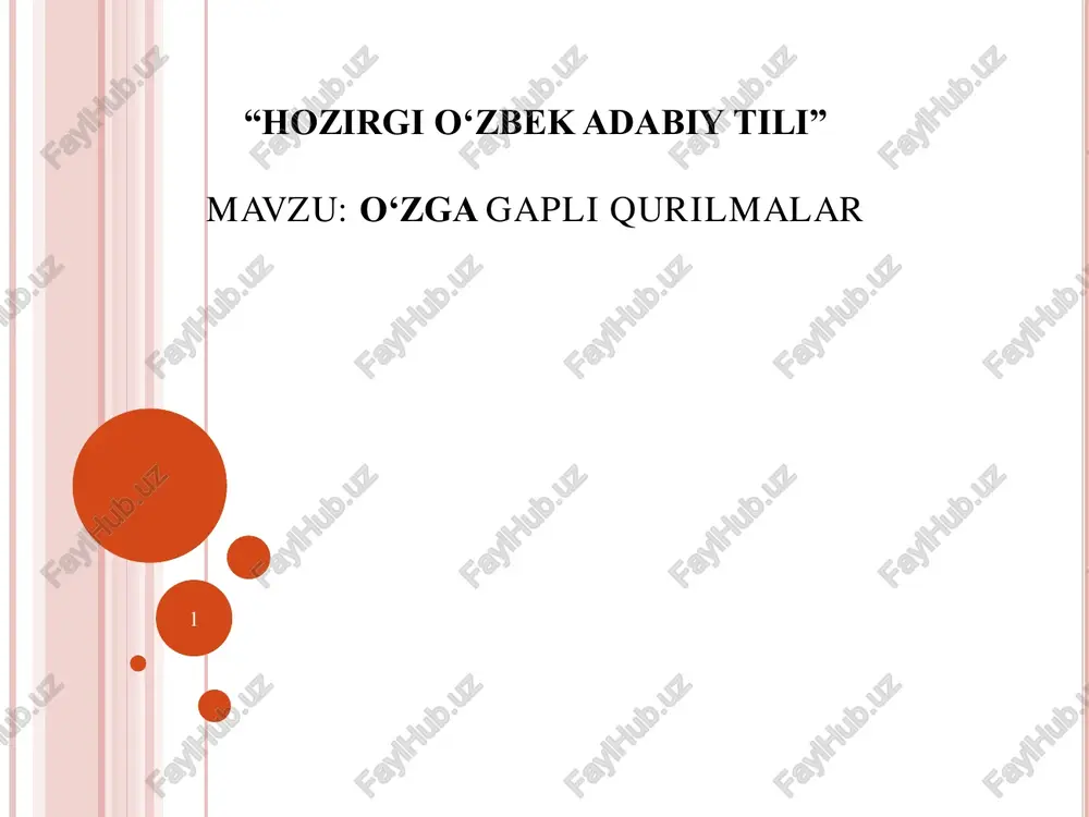 o‘zga gapli qurilmalar — PDF