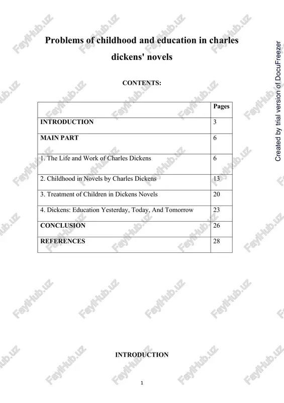 childhood and education in charles dickens' novels — PDF