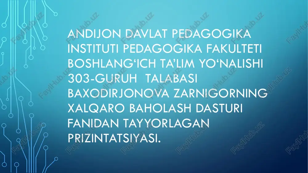 talis xalqaro baholash dasturi — PDF