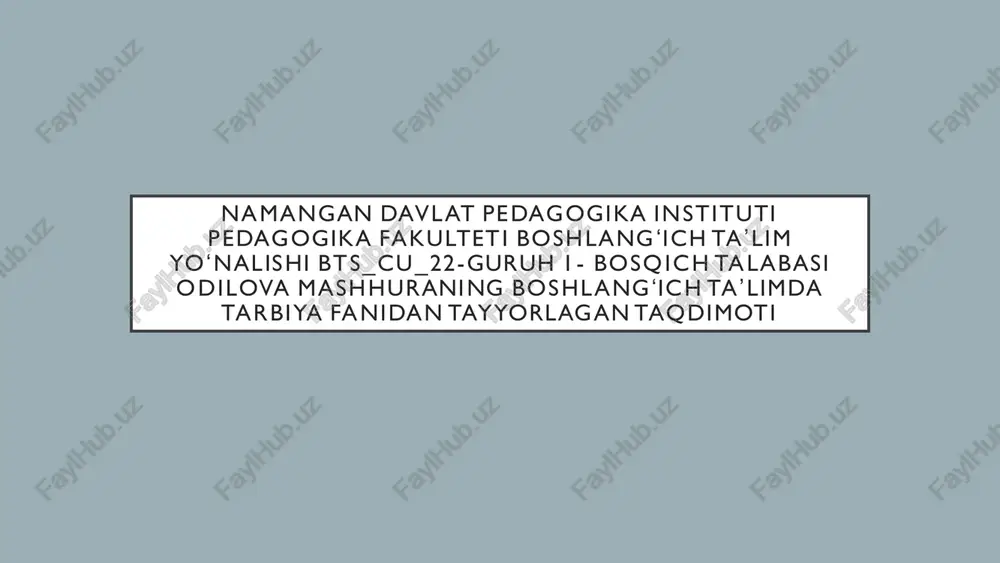 pedagogik talablar — PDF