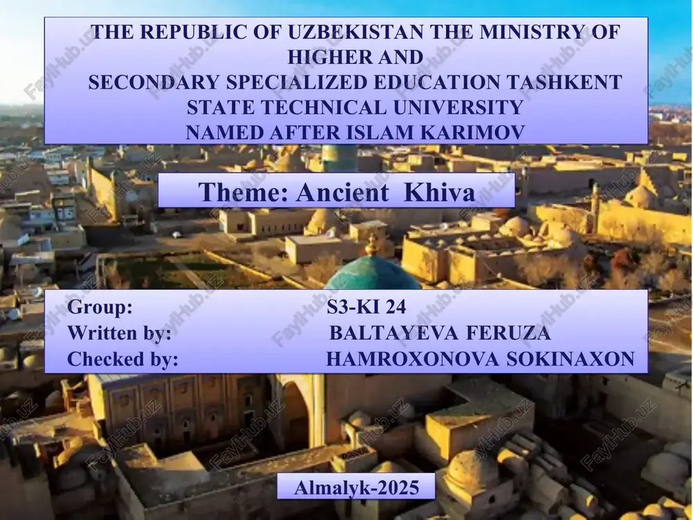 ancient khiva — PPT