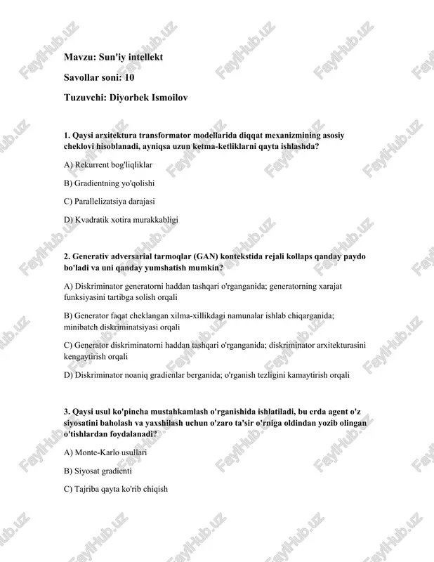 sun'iy intellekt — DOCX
