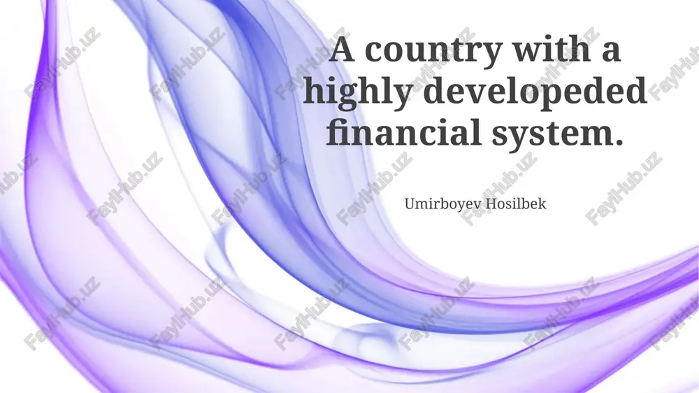 overview of a developed financial system — PPTX