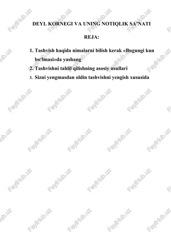 deyl kornegi va uning notiqlik sa’nati — DOCX