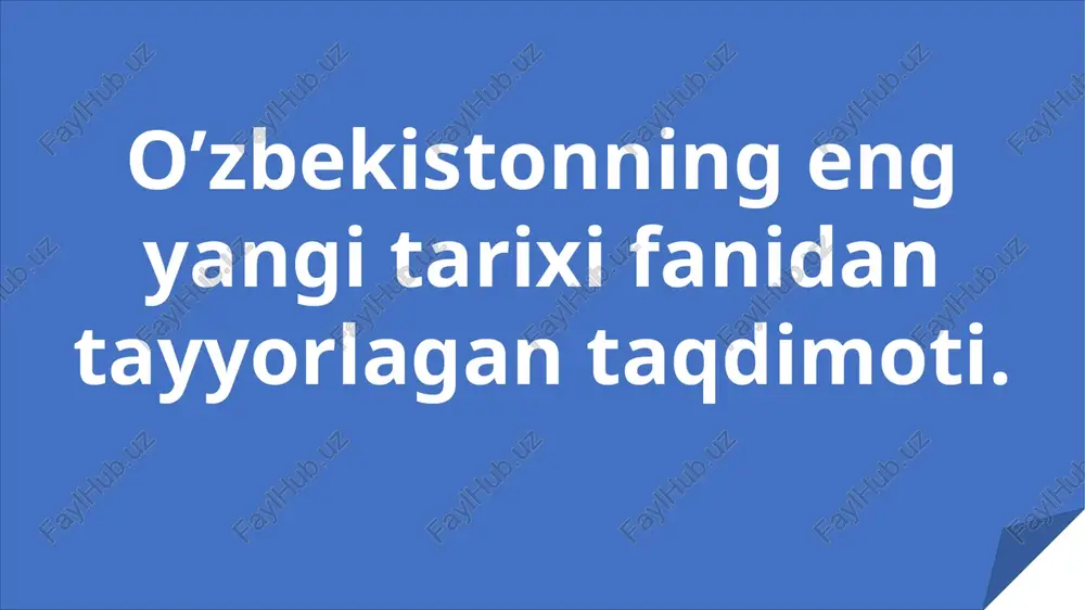 o‘zbekistonda mustaqillik g‘oyalarining tarixiy asoslari — PPTX