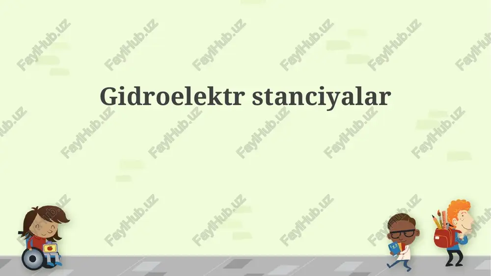 gidroelektr stansiyalar — PPTX