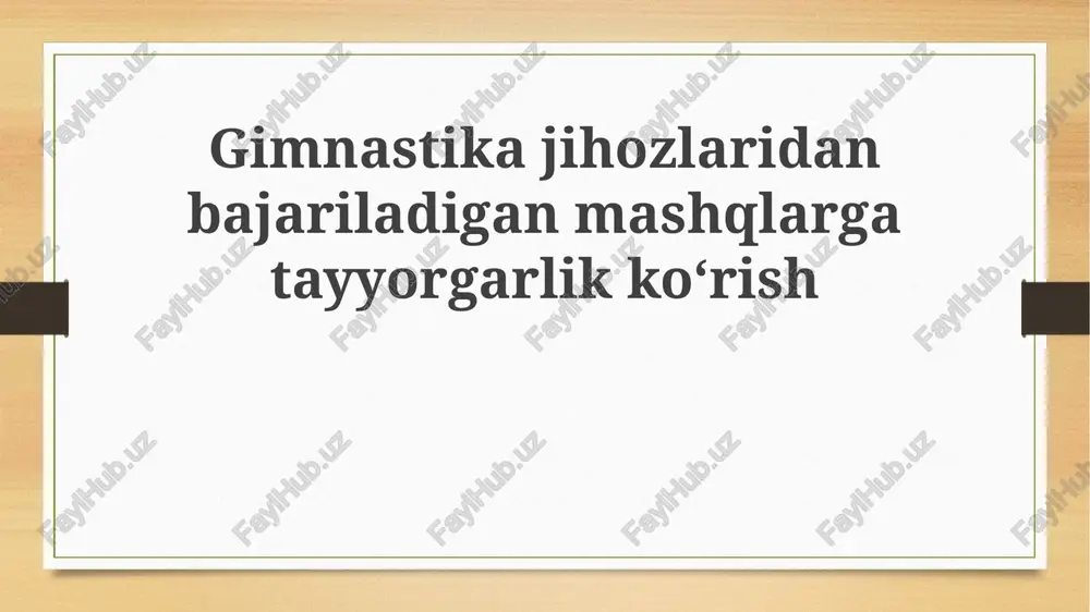 gimnastika mashqlari — PPTX