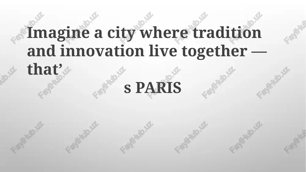 paris: a symphony of eras — PPTX
