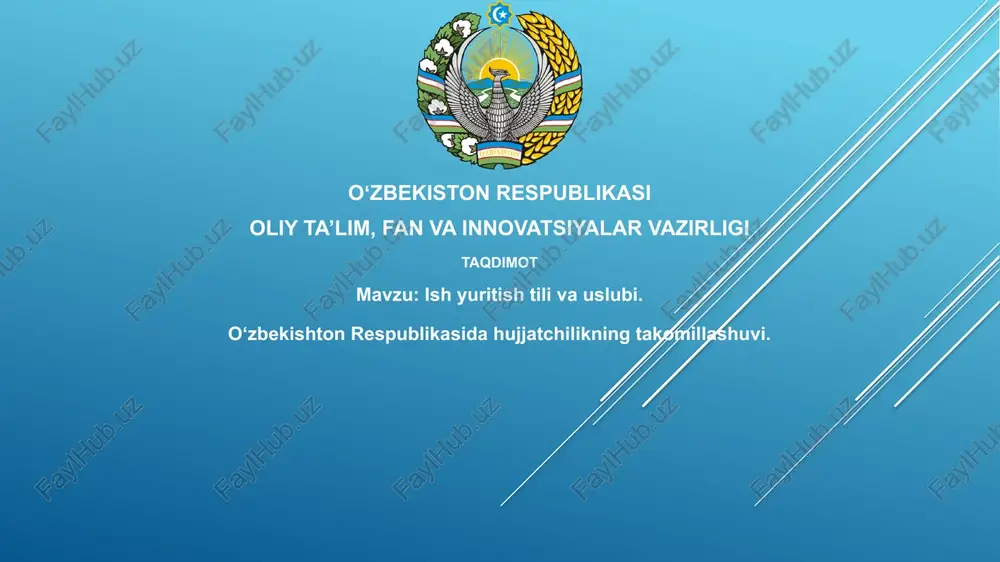 biznes tili va uslubi — PPTX