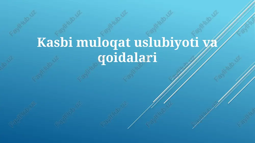 kasbimuloqatuslubiyotivaqoidalari — PPTX