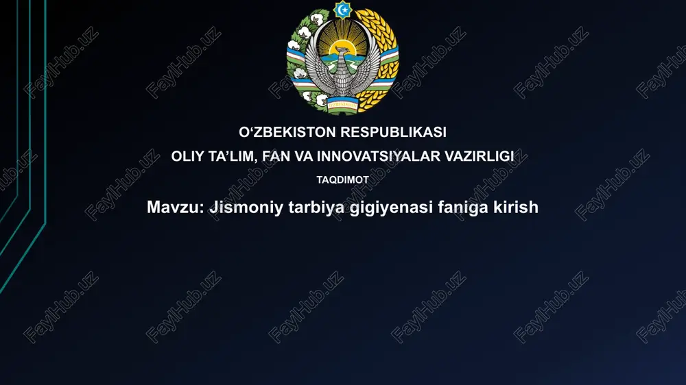 jismoniy tarbiya gigienasi — PPTX