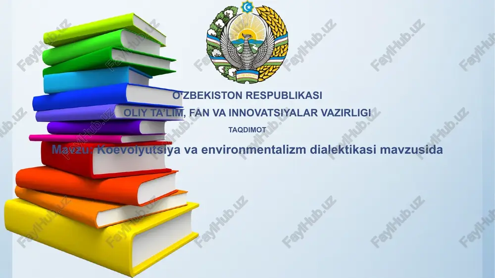 koevolutsiya va ekologizatsiya dialektikasi — PPTX
