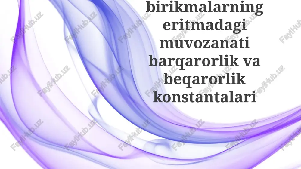 barqarorlik konstantasi — PPTX