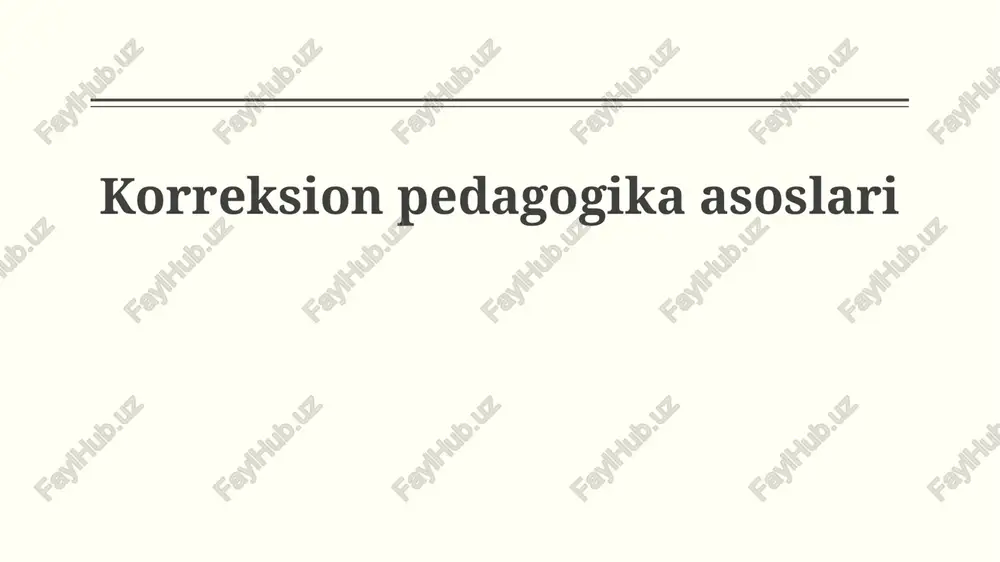 axlok tuzatish pedagogikasi — PPTX