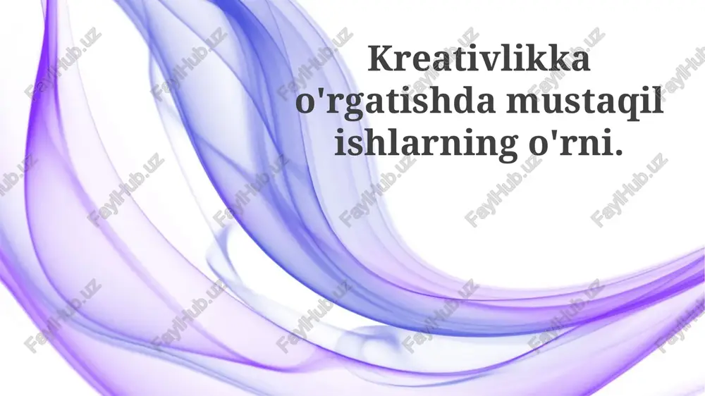 kreativlikka o'rgatish — PPTX