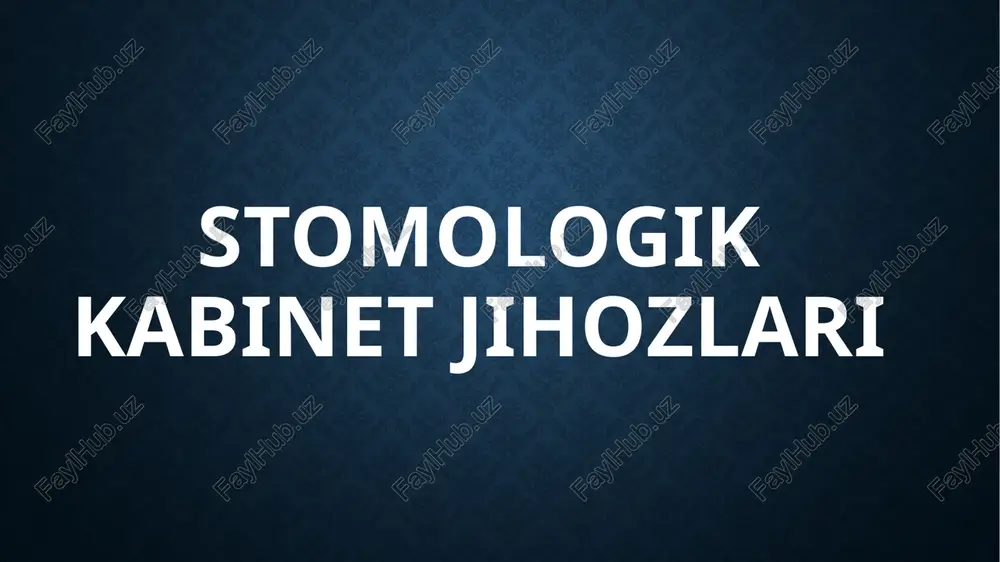 stomologikkabinetjihozlari — PPTX