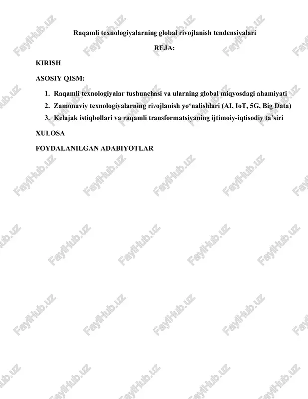 raqamli texnologiyalar — DOCX