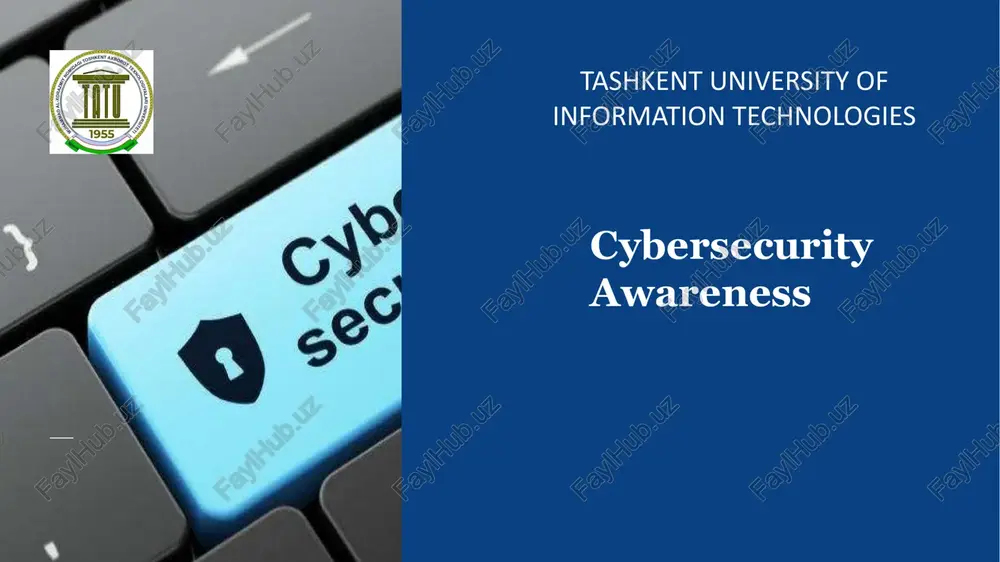 cybersecurity awareness — PPTX