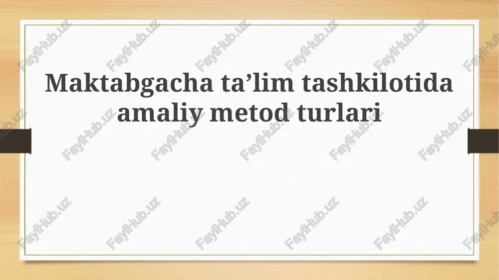 amaliy metodlar — PPTX