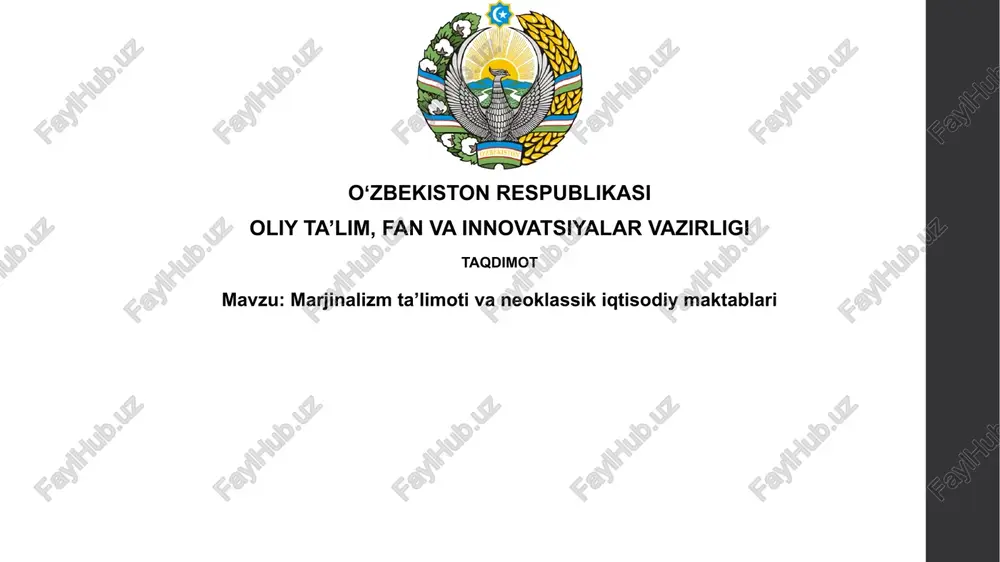 marjinalizmning mohiyati va asosiy g'oyalari — PPTX