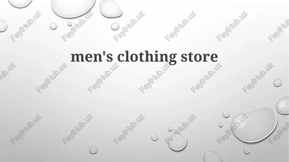 men's clothing — PPTX