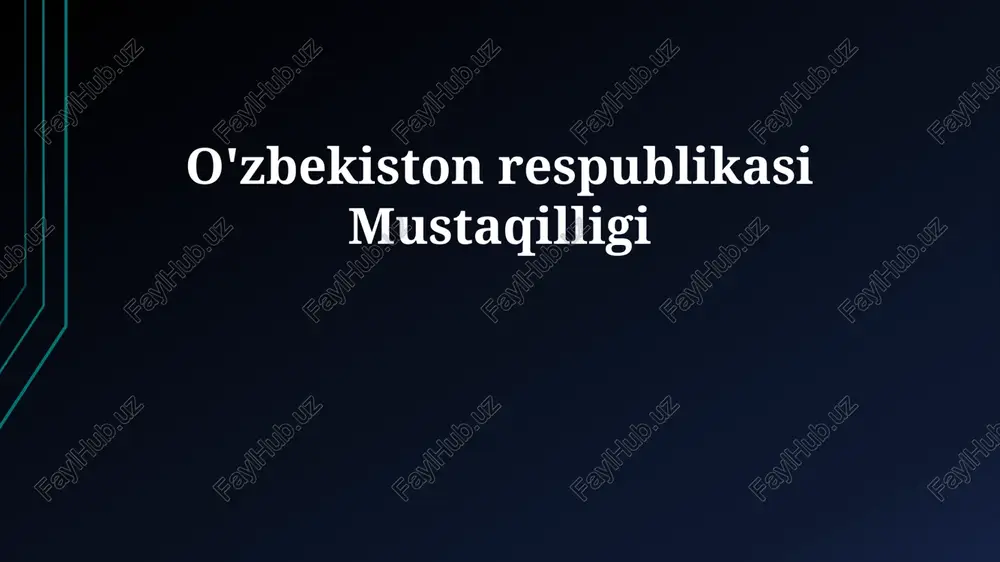 mustaqillikning tarixi — PPTX