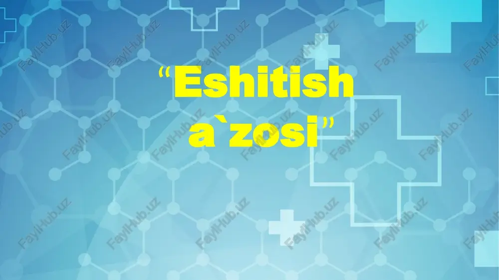 eshitish a`zosi — PPTX