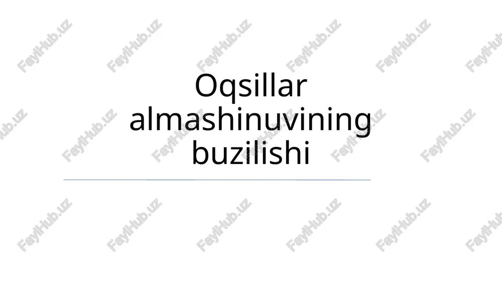 protein metabolizmi buzilishlari — PPTX