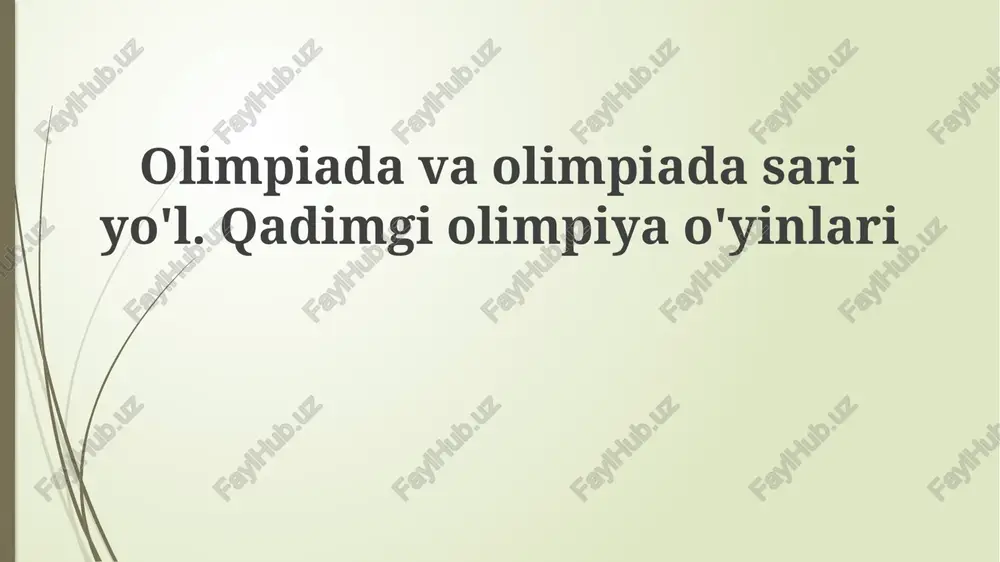 qadimgi olimpiya o'yinlari — PPTX