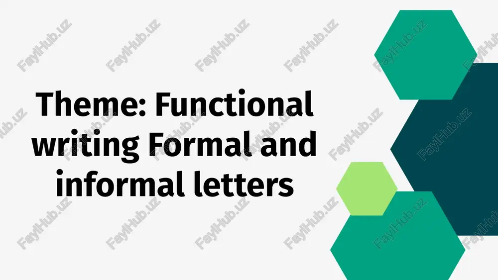 functional writing formal and informal letters — PPTX