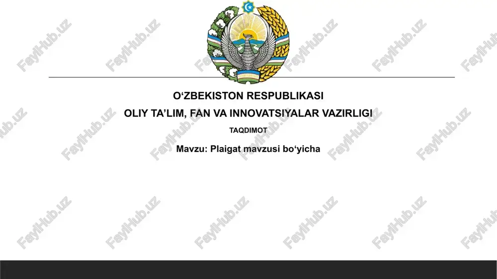 plaigatmavzusiboʻyicha — PPTX