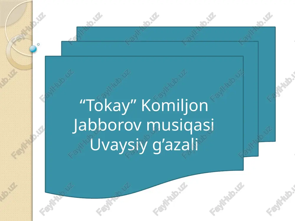 komiljon jabborov hayoti — PPTX