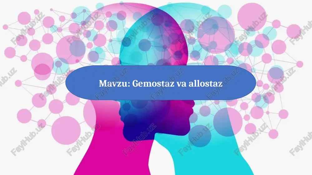 gemostaz va allostaz — PPTX