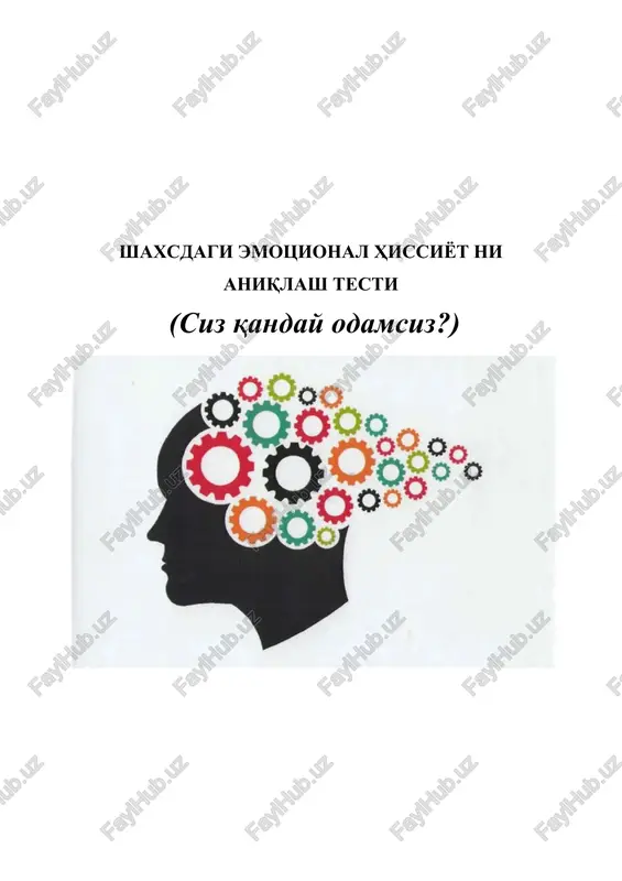 shaxsdagi emotsional hissiyot ni aniqlash testi — DOC