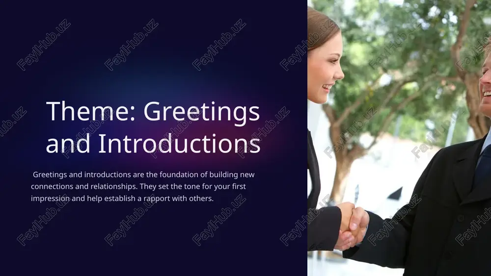 greetings and introductions — PPTX