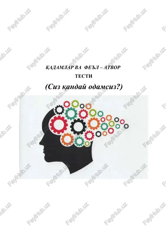 qadamlar va fe'l – atvor — DOC