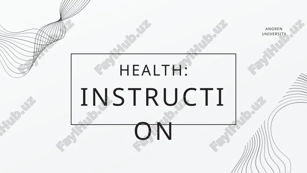 health instruction — PPTX