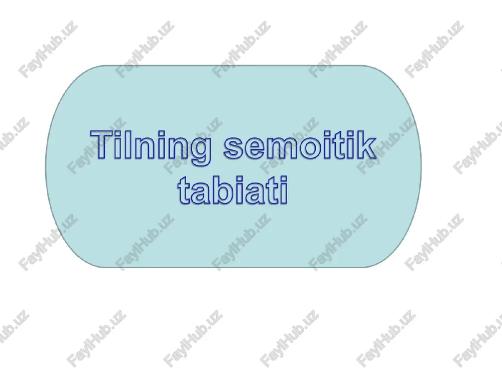 semiotika(yun. semeiotikos — belgilar haqidagi ta’limot) — PPT