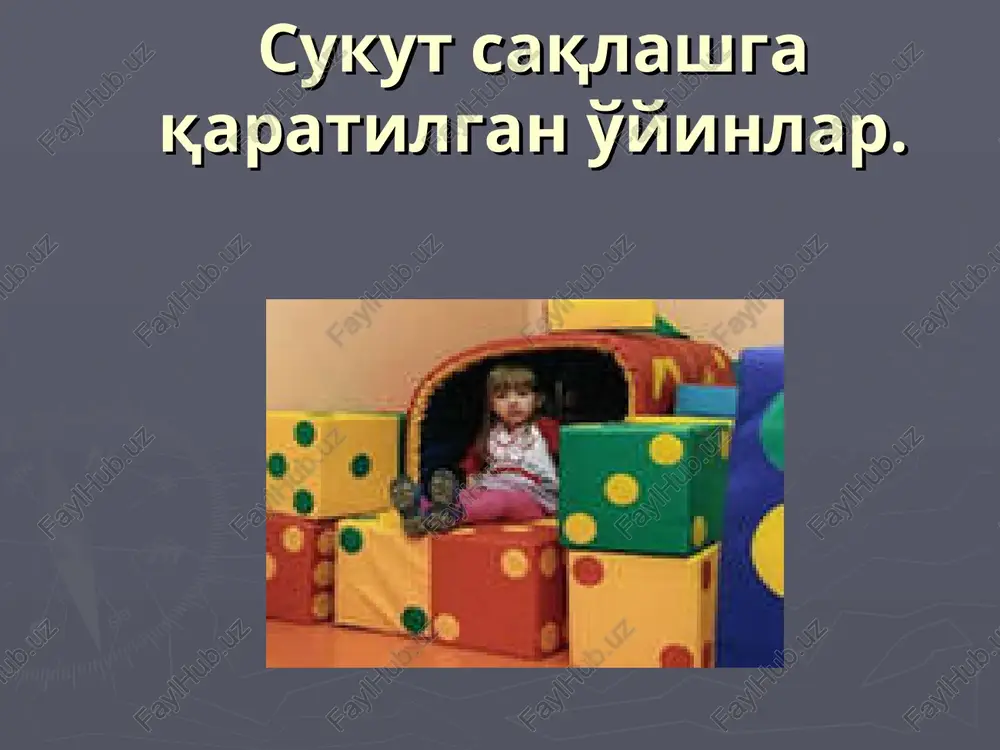 sukut saqlash o'yinlari — PPT