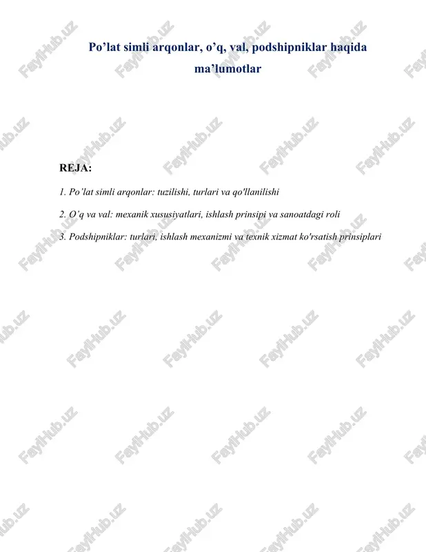 po’lat simli arqonlar — DOCX