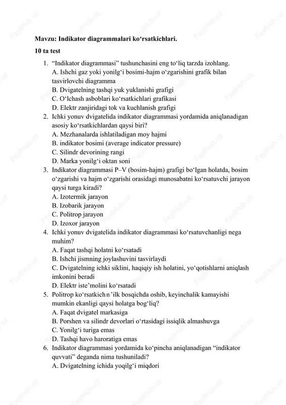 indikator diagrammalari koʻrsatkichlari — DOCX