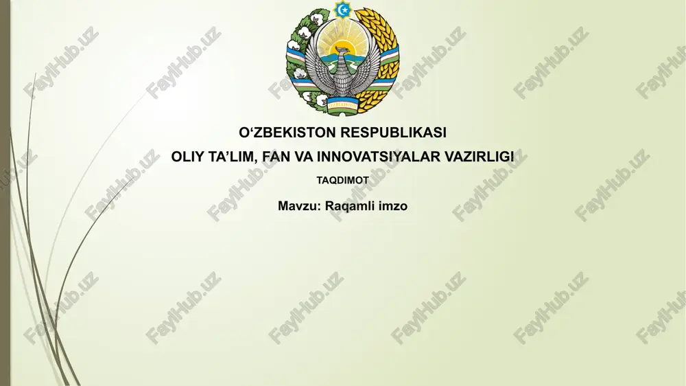 raqamli imzo — PPTX