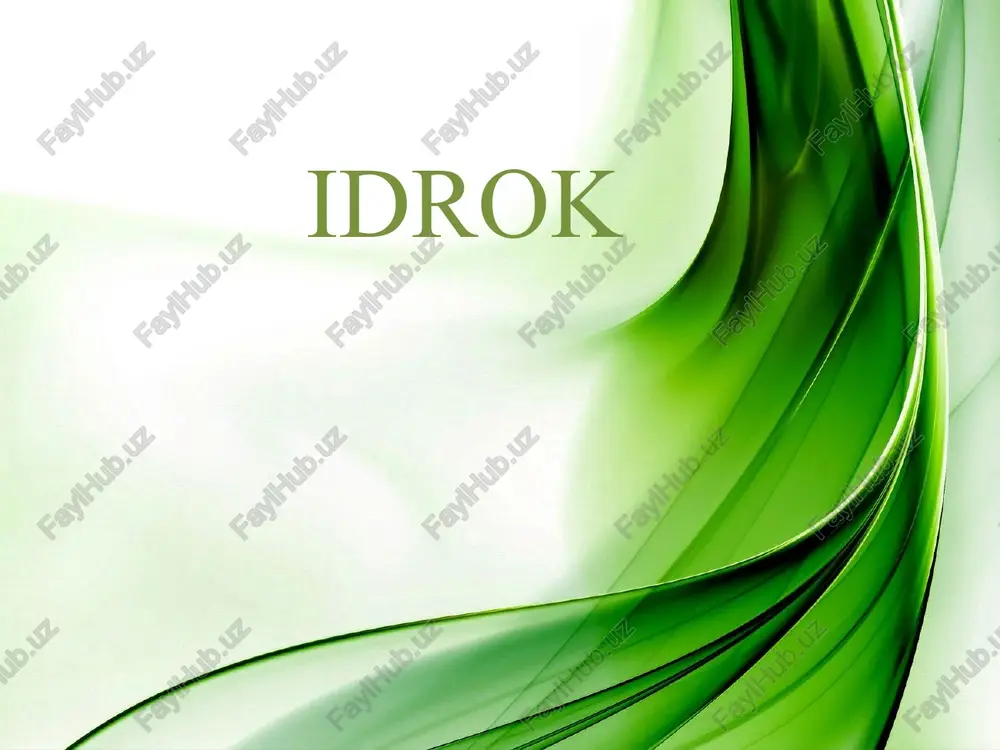 idrok psixologiyasi — PPTX