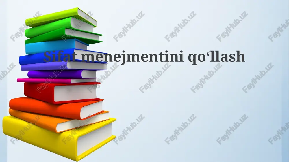 sifatmenejmentiniqoʻllash — PPTX