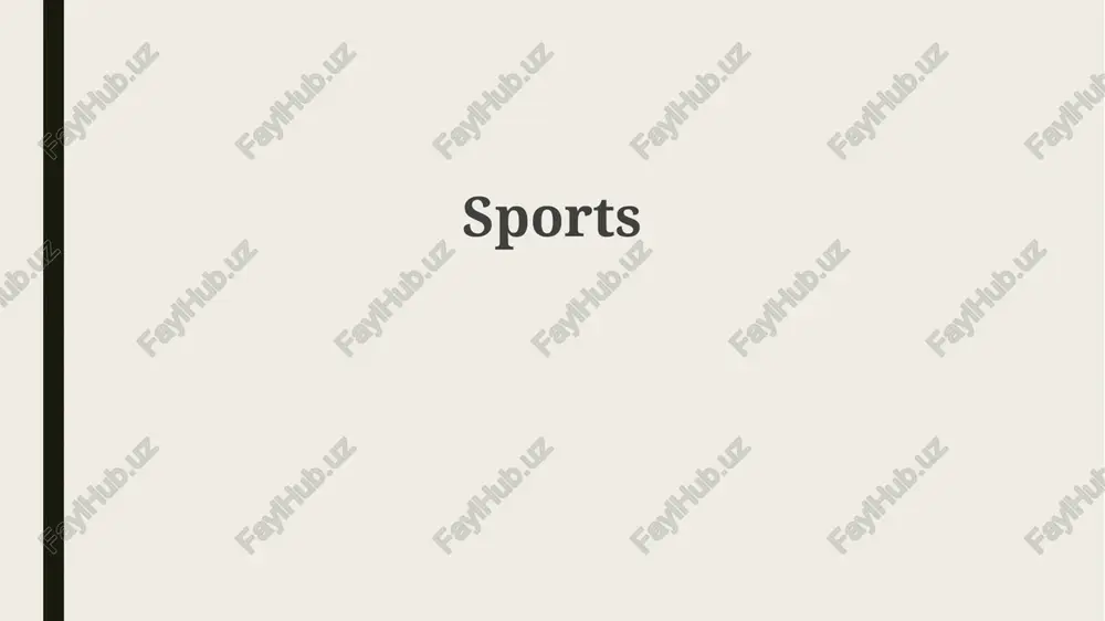 sportning ahamiyati — PPTX