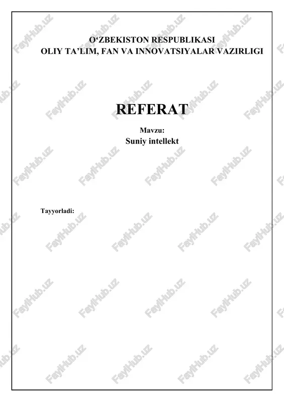 sun'iy intellekt — DOCX