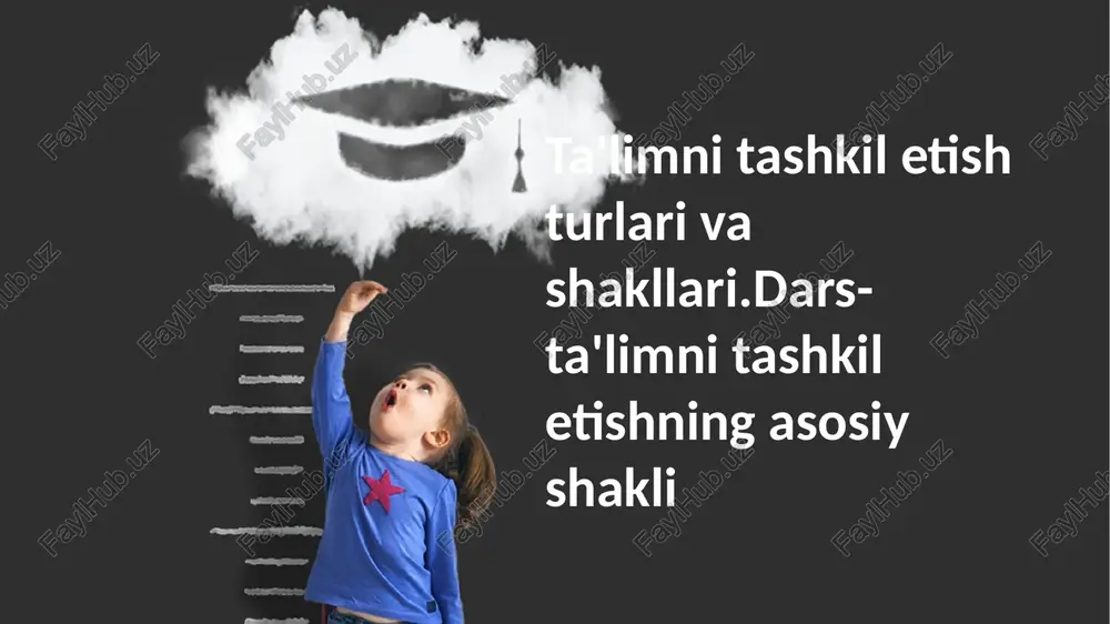 ta'limni tashkil etish turlari va shakllari — PPTX