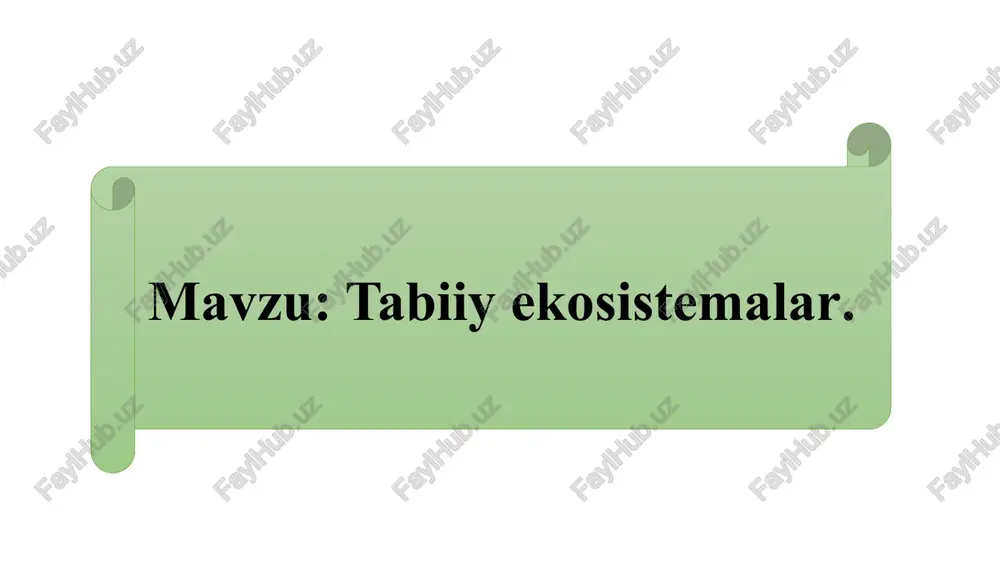 tabiiyekosistemalar — PPTX