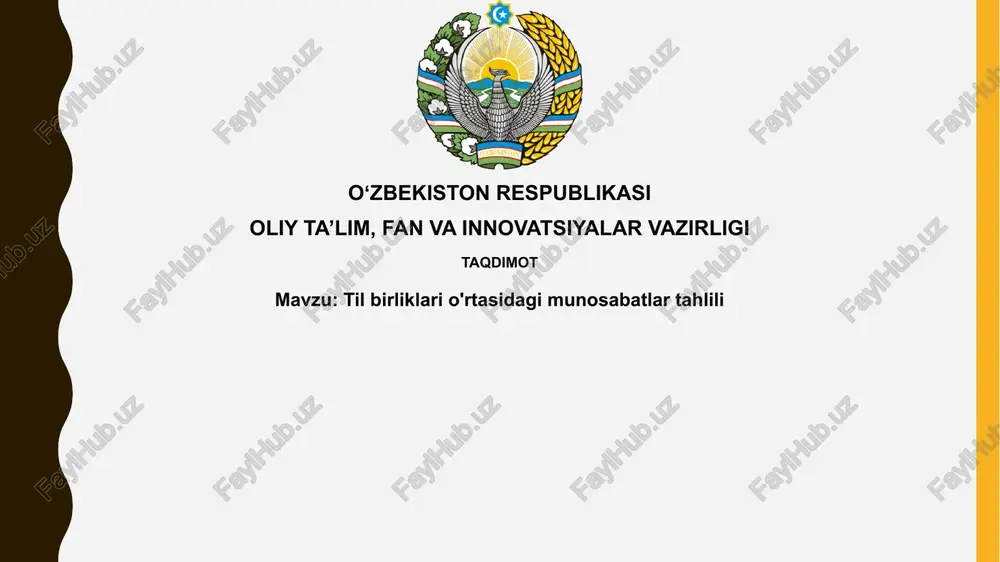 tilbirliklario'rtasidagimunosabatlartahlili — PPTX